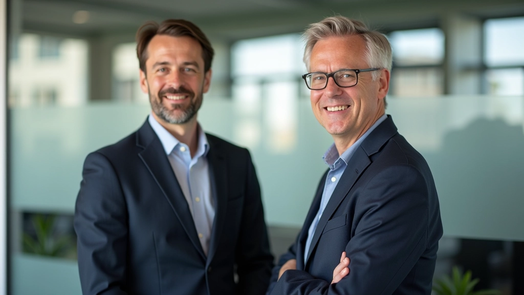 Diverse Gruppe von Menschen verschiedener Altersgruppen und Herkunft stehen zusammen in Büroumgebung